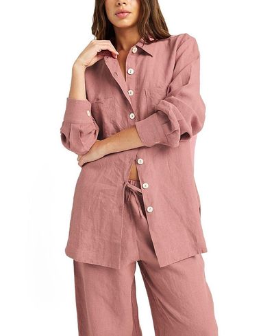 Vitamin A Vitamin A Nadia Linen Button Down Shirt