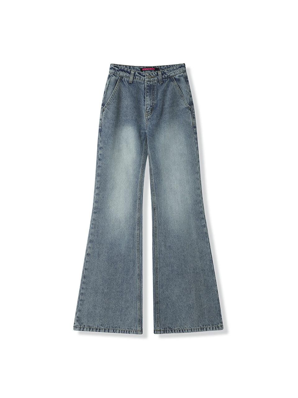 vivacious Back Slender Bootcut Jeans - Light Blue