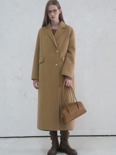 vivacious Bordo Handmade Wool Coat CAMEL