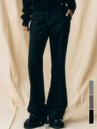 vivacious Semi Boots Cut Slacks - 3COL
