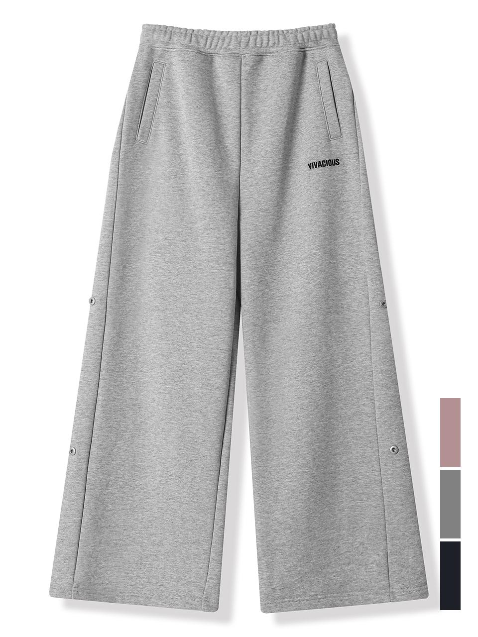 vivacious Snap Wide Pants - 3COL