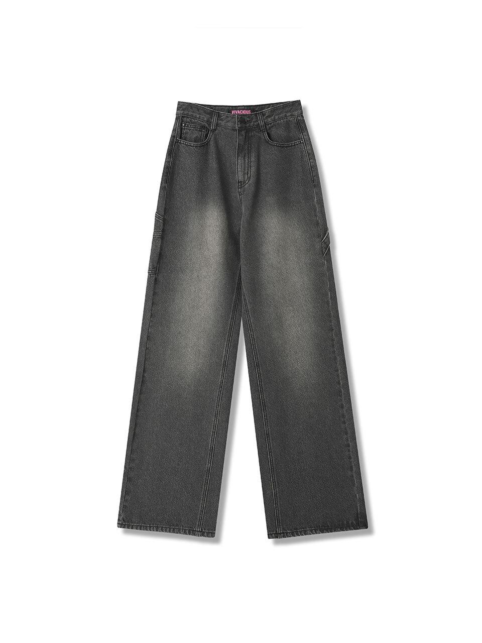 vivacious Western Carpenter Pants - BLACK