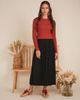 Vivid Vivid Cable Knit Ribbed Neck Sweater - 2