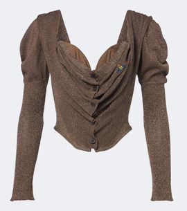 Vivienne Westwood Vivienne Westwood Bea knitted lamé corset top