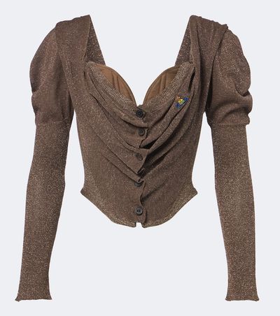 Vivienne Westwood Vivienne Westwood Bea knitted lamé corset top
