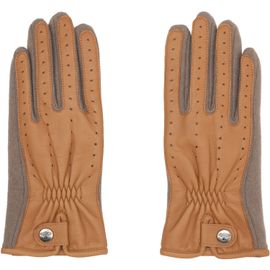 Vivienne Westwood Vivienne Westwood Beige & Gray Leather Sheep Gloves