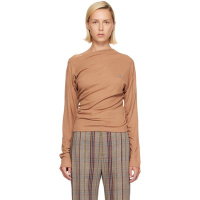 Vivienne Westwood Vivienne Westwood Beige Long Sleeve Hebo T-shirt