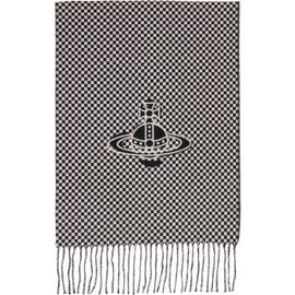 Vivienne Westwood Vivienne Westwood Black & Gray Checkmate Scarf