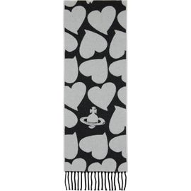 Vivienne Westwood Vivienne Westwood Black & Gray Thin Scarf