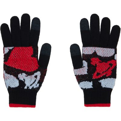 Vivienne Westwood Vivienne Westwood Black & Red Hearts & Orbs Gloves