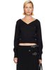 Vivienne Westwood Vivienne Westwood Black Beatrice V-Neck Sweater - 1
