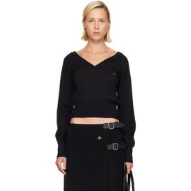 Vivienne Westwood Vivienne Westwood Black Beatrice V-Neck Sweater