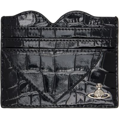 Vivienne Westwood Vivienne Westwood Black Croc Heart Card Holder