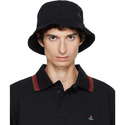 Vivienne Westwood Vivienne Westwood Black Embroidered Bucket Hat