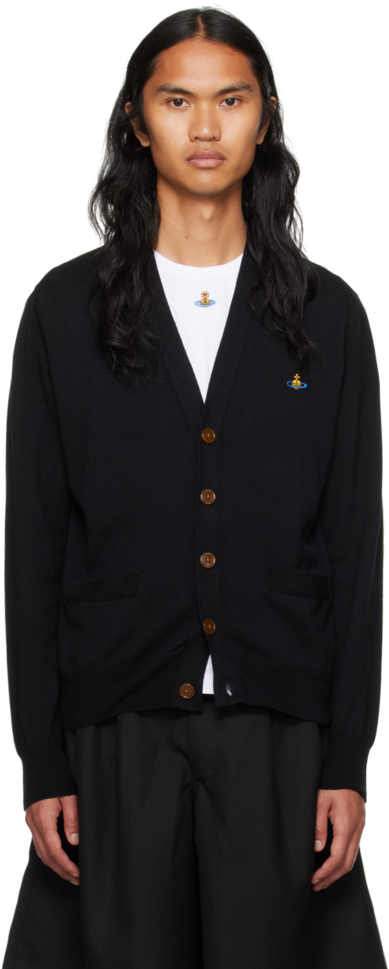 Vivienne Westwood man カーディガン Vivienne Westwood - Black Embroidered Man Cardigan