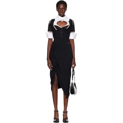 Vivienne Westwood Vivienne Westwood Black Long Monday Pulling Midi Dress