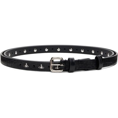 Vivienne Westwood Vivienne Westwood Black Mini Alex Orb Stud Belt