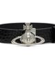 Vivienne Westwood Vivienne Westwood Black Orb Buckle Croc Leather Belt - 1