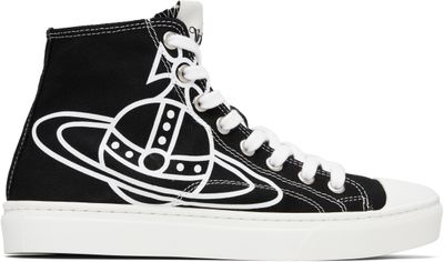 Vivienne Westwood Vivienne Westwood Black Plimsoll High Top Canvas Sneakers