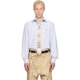 Vivienne Westwood Vivienne Westwood Blue & White Two Button Krall Shirt