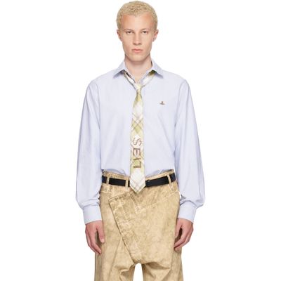 Vivienne Westwood Vivienne Westwood Blue & White Two Button Krall Shirt
