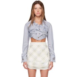 Vivienne Westwood Vivienne Westwood Blue Cropped Drunken Shirt