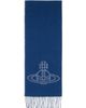 Vivienne Westwood Vivienne Westwood Blue Double Face Scarf - 1