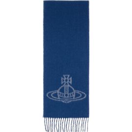 Vivienne Westwood Vivienne Westwood Blue Double Face Scarf