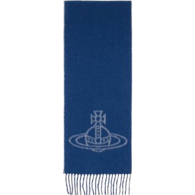 Vivienne Westwood Vivienne Westwood Blue Double Face Scarf