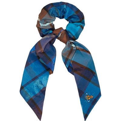 Vivienne Westwood Vivienne Westwood Blue Embroidered Large Scrunchie