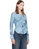 Vivienne Westwood Vivienne Westwood Blue Heritage Twill 'Drunken Shirt' Blouse - 2