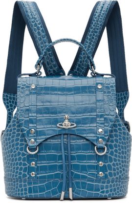 Vivienne Westwood Vivienne Westwood Blue Leather Max Small Backpack
