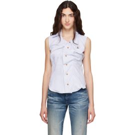Vivienne Westwood Vivienne Westwood Blue Short Sleeve Drunken Shirt