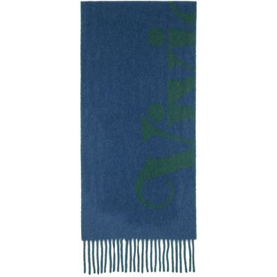 Vivienne Westwood Vivienne Westwood Blue Wool Scarf