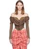 Vivienne Westwood Vivienne Westwood Brown Bea Corset Cardi Top - 1