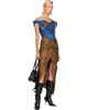 Vivienne Westwood Vivienne Westwood Brown Long Panther Maxi Skirt - 4