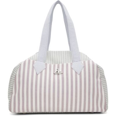 Vivienne Westwood Vivienne Westwood Burgundy & Gray Archive Large Bag