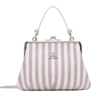 Vivienne Westwood Vivienne Westwood Burgundy & White Granny Frame Bag