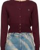 Vivienne Westwood Vivienne Westwood Burgundy Bea Cropped Cardigan - 1