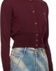 Vivienne Westwood Vivienne Westwood Burgundy Bea Cropped Cardigan - 2