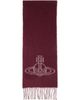 Vivienne Westwood Vivienne Westwood Burgundy Double Face Scarf - 1