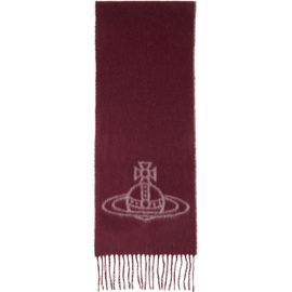 Vivienne Westwood Vivienne Westwood Burgundy Double Face Scarf