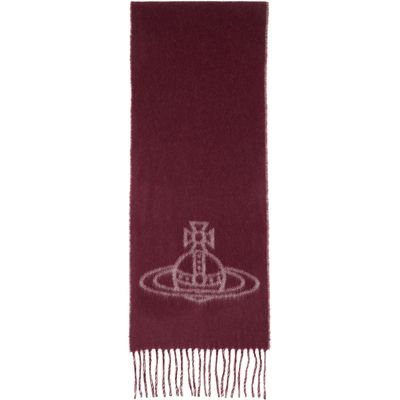 Vivienne Westwood Vivienne Westwood Burgundy Double Face Scarf