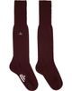 Vivienne Westwood Vivienne Westwood Burgundy Uni Colour High Socks - 1
