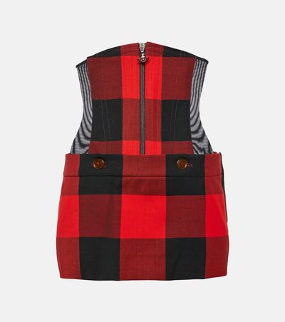 Vivienne Westwood Vivienne Westwood Foam checked virgin wool miniskirt