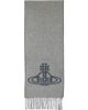 Vivienne Westwood Vivienne Westwood Gray & Blue Double Face Scarf - 1