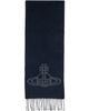 Vivienne Westwood Vivienne Westwood Gray & Blue Double Face Scarf - 2