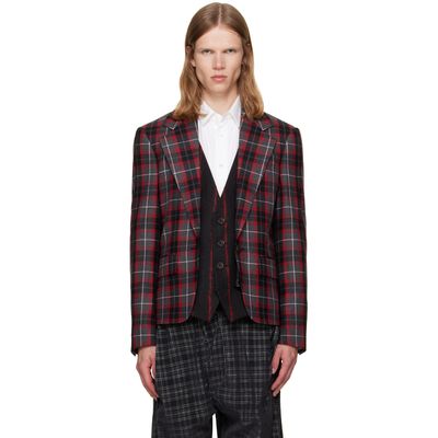 Vivienne Westwood Vivienne Westwood Gray & Red Waistcoat Blazer