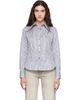 Vivienne Westwood Vivienne Westwood Gray & White Violin Shirt - 1