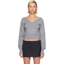 Vivienne Westwood Vivienne Westwood Gray Beatrice V-Neck Sweater
